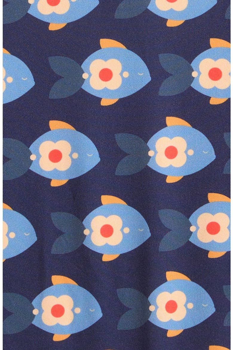 Kids' Little Fish UPF 50+ One-Piece Rashguard Swimsuit, Alternate, color, BLUE