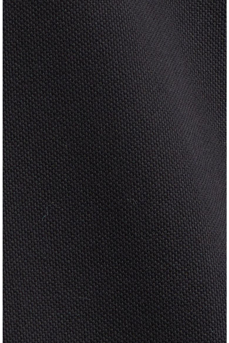 Cotton Pique Zip Polo, Alternate, color, BLACK