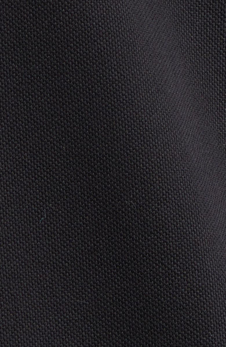 Moncler Cotton Pique Zip Polo, Alternate, color, Black