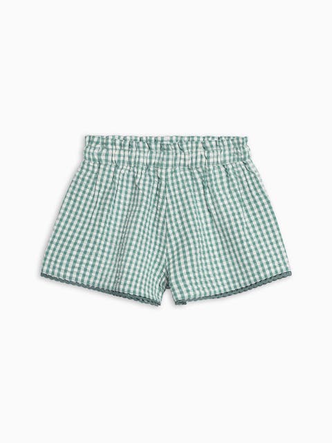 Organic Patty Seesucker Scalloped Trim Short (Toddler & Little Kids)