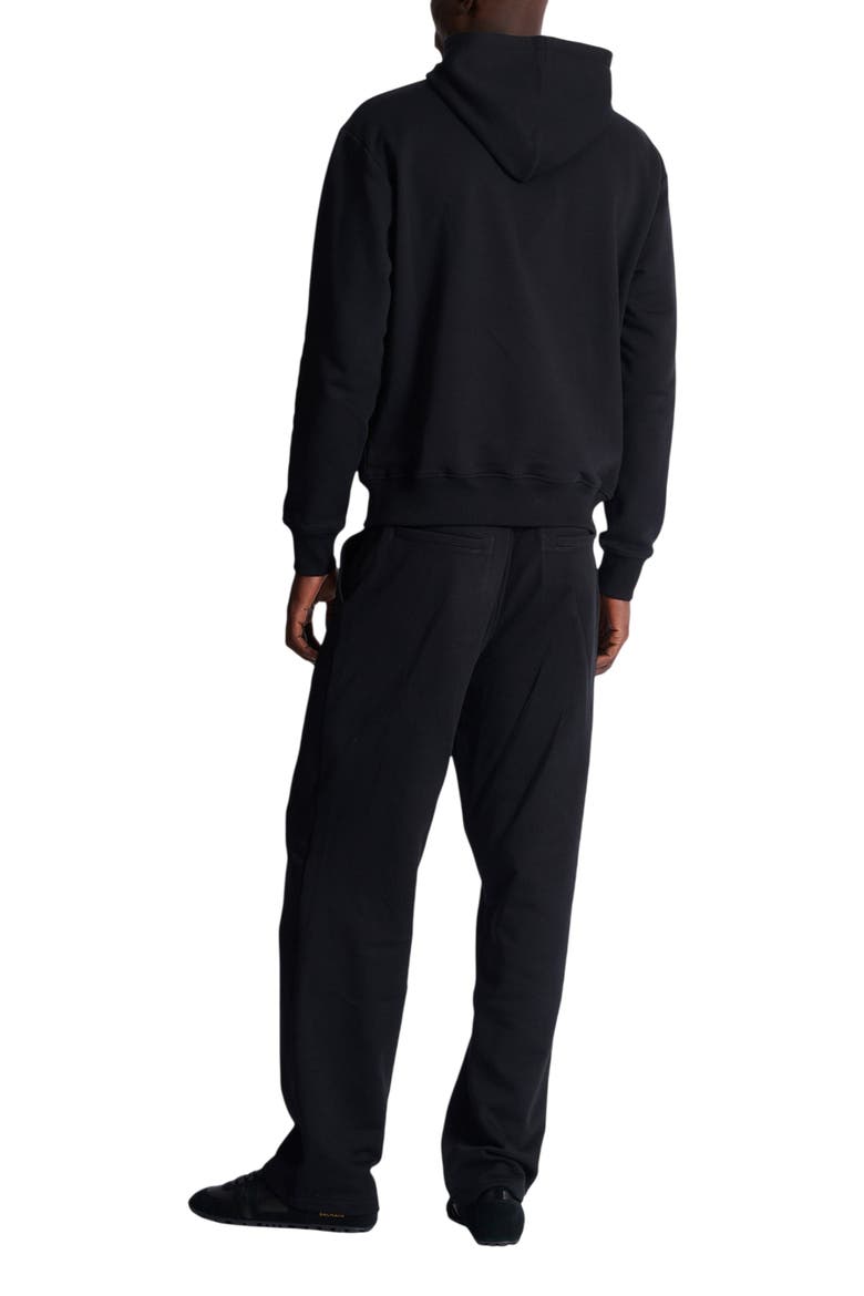 Printed Hoodie, Alternate, color, black