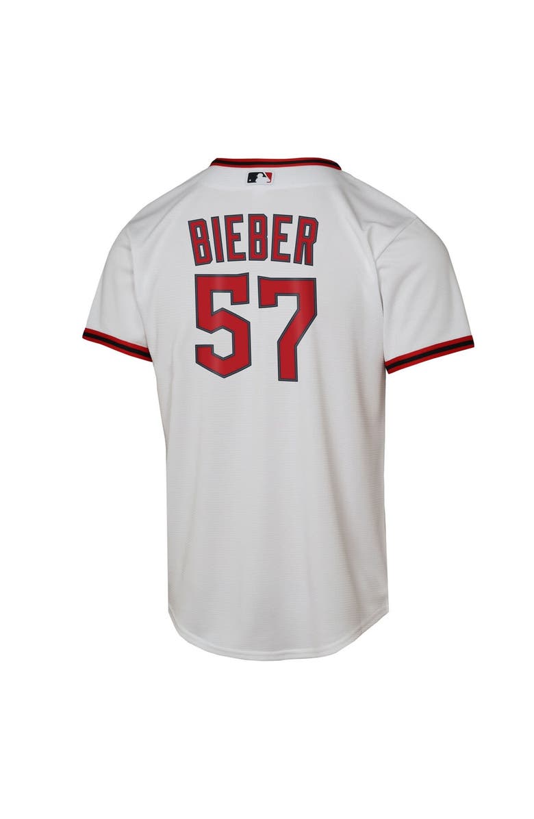 Nike Youth Nike Shane Bieber White Cleveland Guardians Home Replica Player Jersey, Alternate, color,