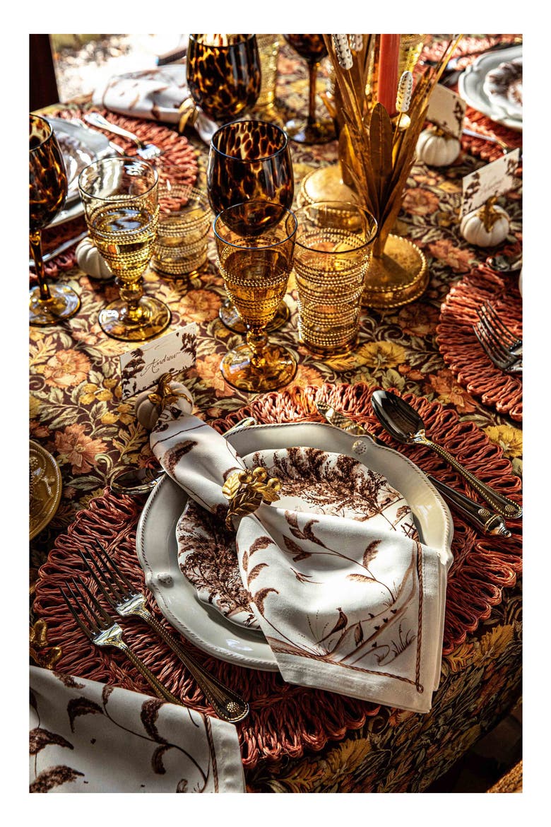 Set of 4 Country Estate Harvest Napkins, Alternate, color, SEPIA