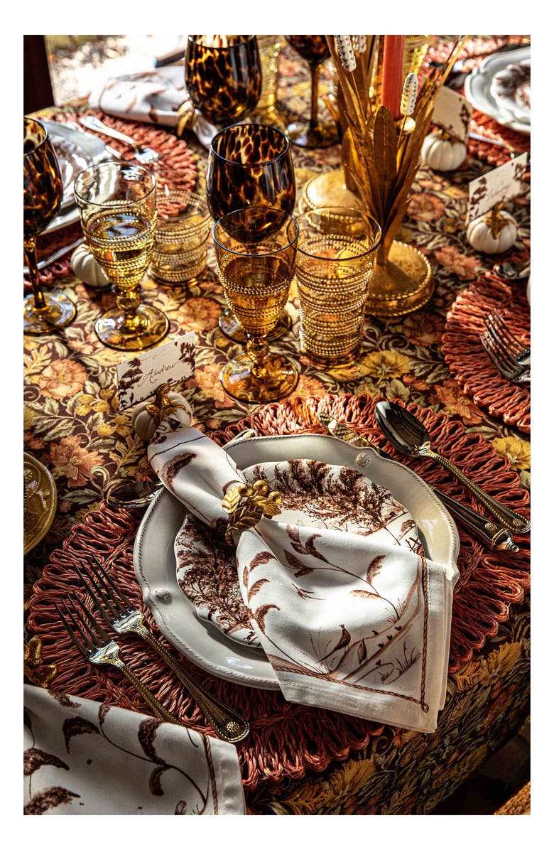 Juliska Set of 4 Country Estate Harvest Napkins, Alternate, color, Sepia