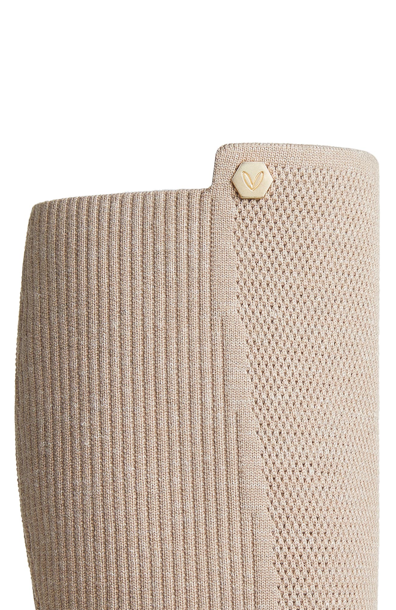 Round-Toe Stretchy Wool Knee-High Boots, Alternate, color, Warm Taupe