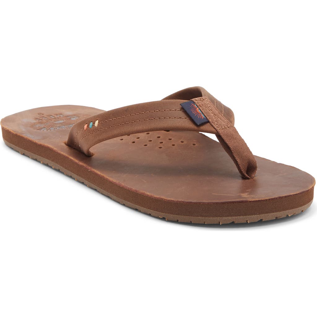 Reef X Faherty Draftsmen Flip Flop In Brown