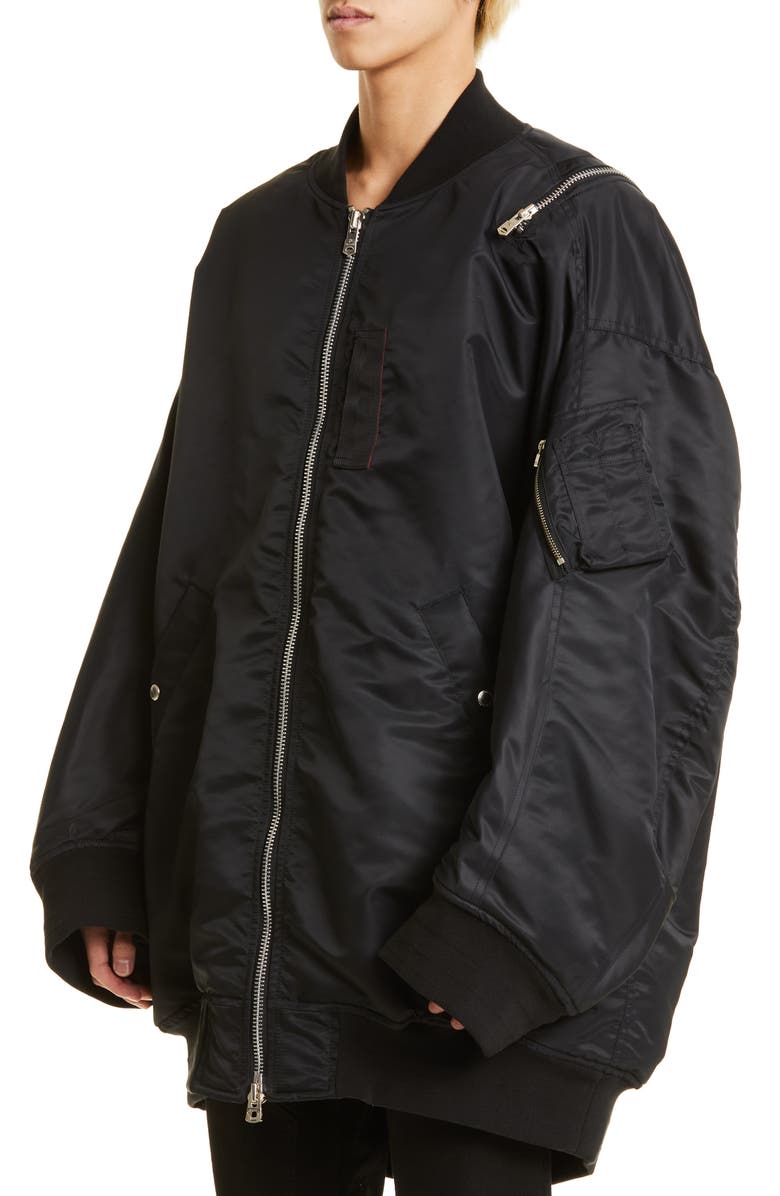 TAKAHIROMIYASHITA TheSoloist. Double Zip Detail Nylon Balloon Bomber Jacket, Alternate, color, 