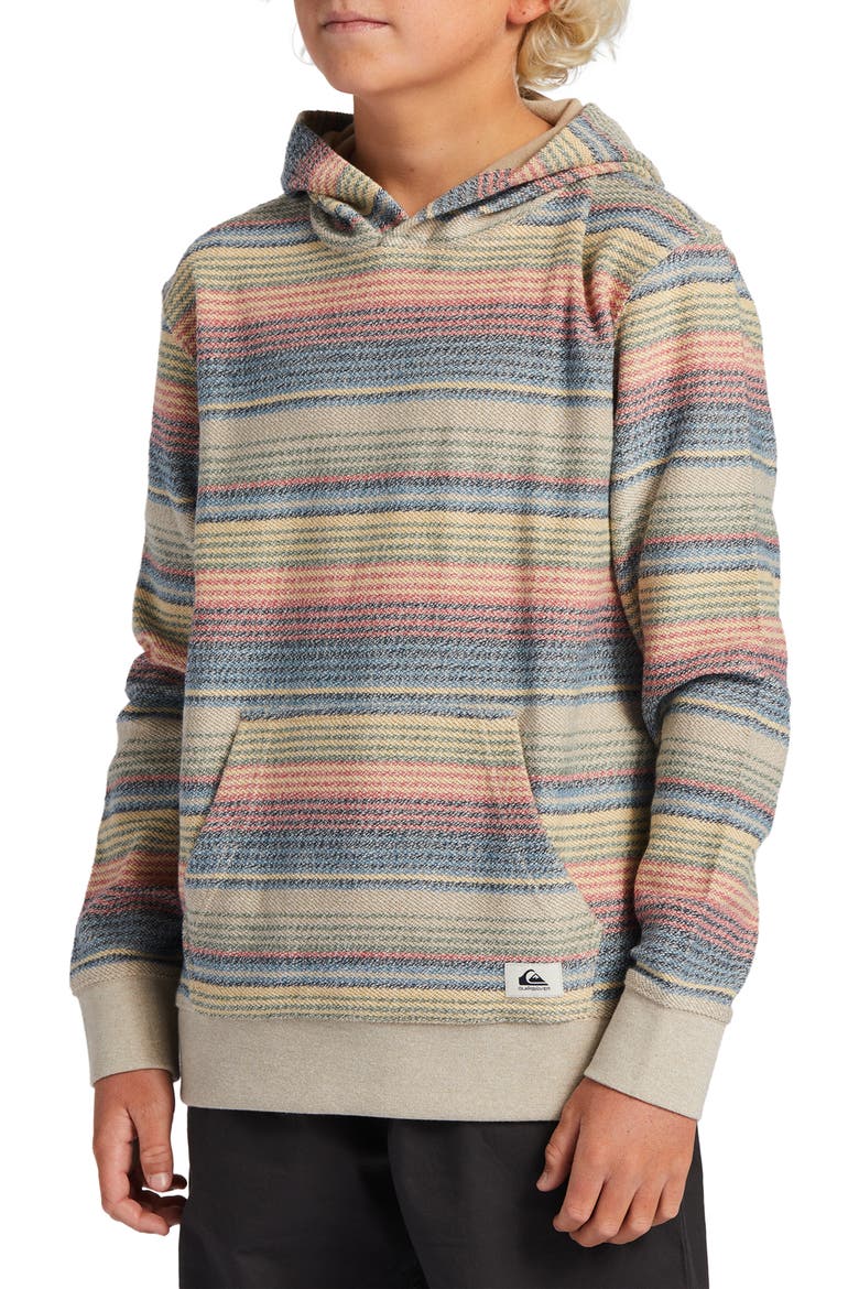 Kids' Great Otway Baha Stripe Hoodie, Alternate, color, PLAZA TAUPE