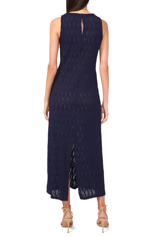 Halogenr Halogen(r) Textured Sleeveless Maxi Dress In Classic Navy