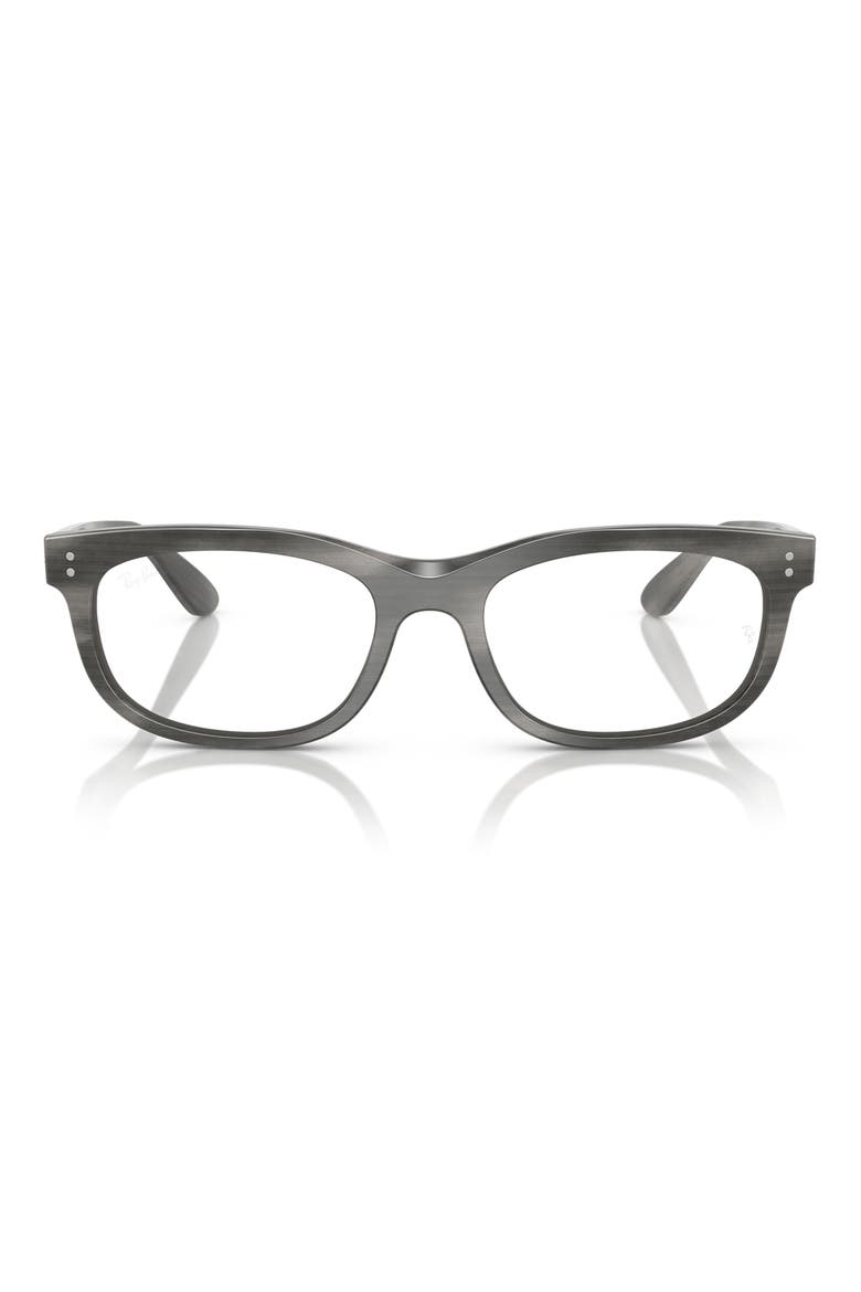 54mm Pillow Optical Glasses, Main, color, BROWN STRIPED GREEN