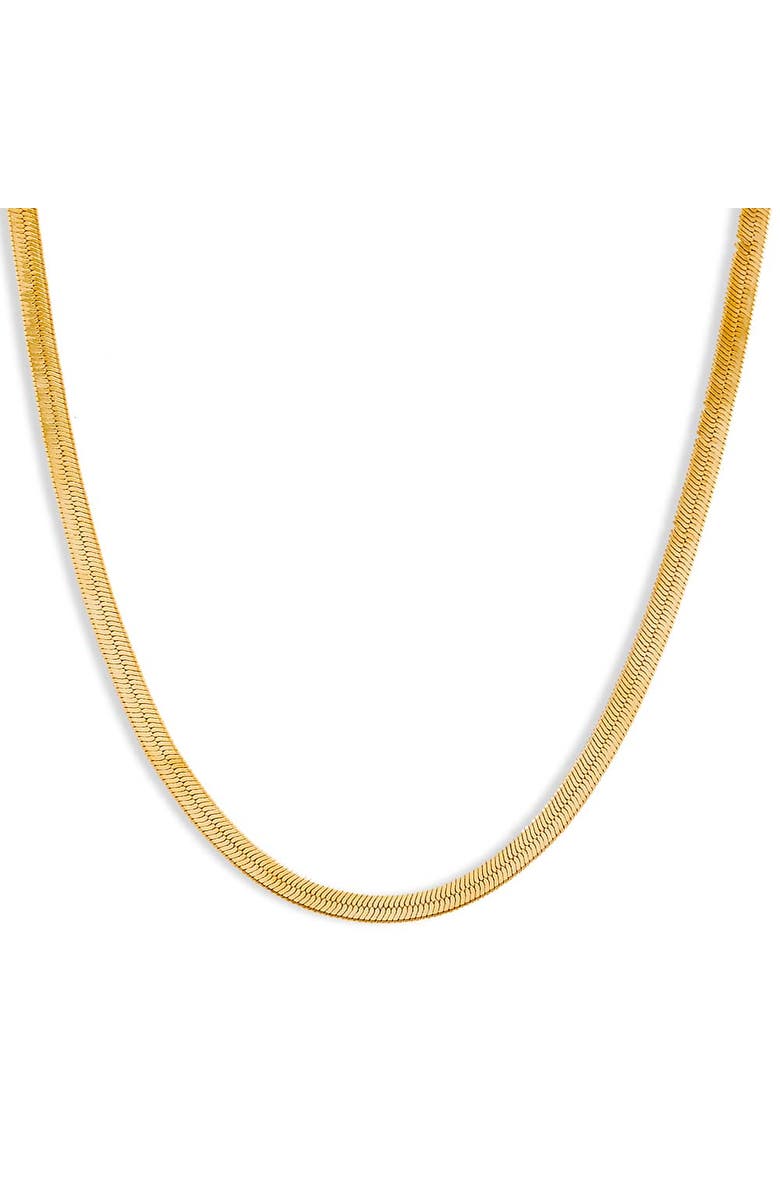 BY ADINA EDEN Herringbone Chain Necklace, Alternate, color, Gold - 18 Inch