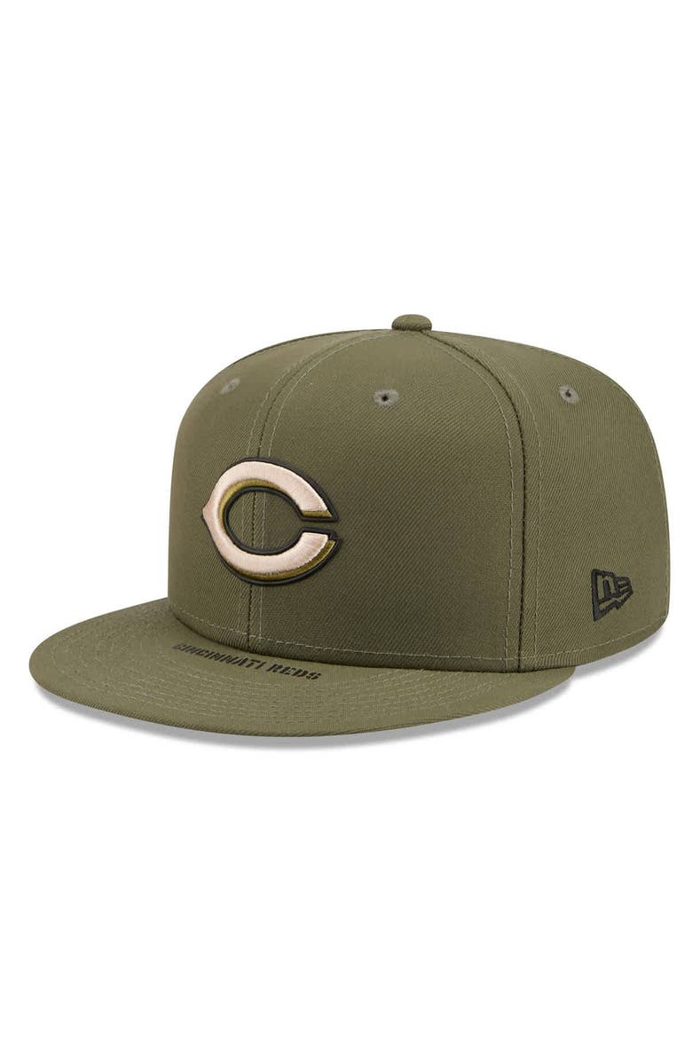 New Era Men's New Era  Olive Cincinnati Reds 2026 Armed Forces Day 59FIFTY Fitted Hat, Alternate, color, Olive