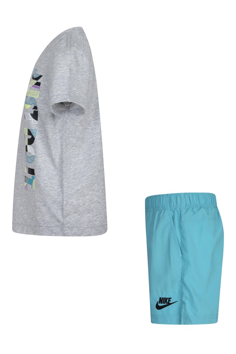 Kids' Logo Graphic T-Shirt & Dri-FIT Woven Shorts Set, Alternate, color, DUSTY CACTUS