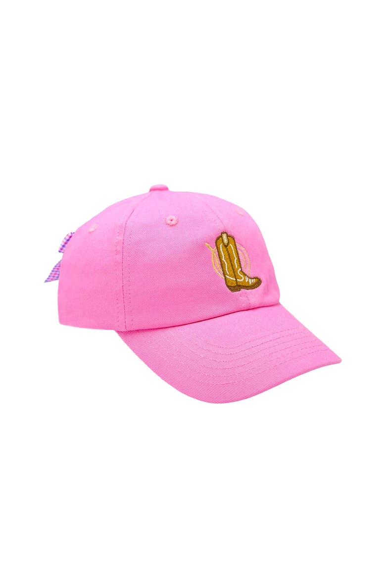 Cowboy Boot Twill Bow Baseball Hat, Main, color, Magenta