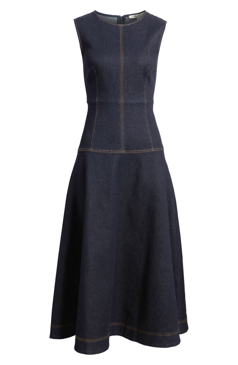 ZOE AND CLAIRE Sleeveless Denim A-Line Midi Dress, Alternate, color,