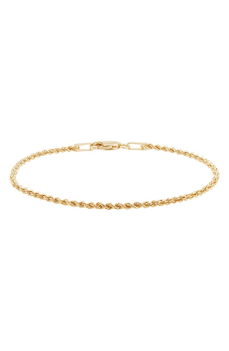 Frankie & Zoe 14K Gold Rope Chain Bracelet, Main, color, Yellow Gold