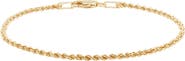 Frankie & Zoe 14K Gold Rope Chain Bracelet