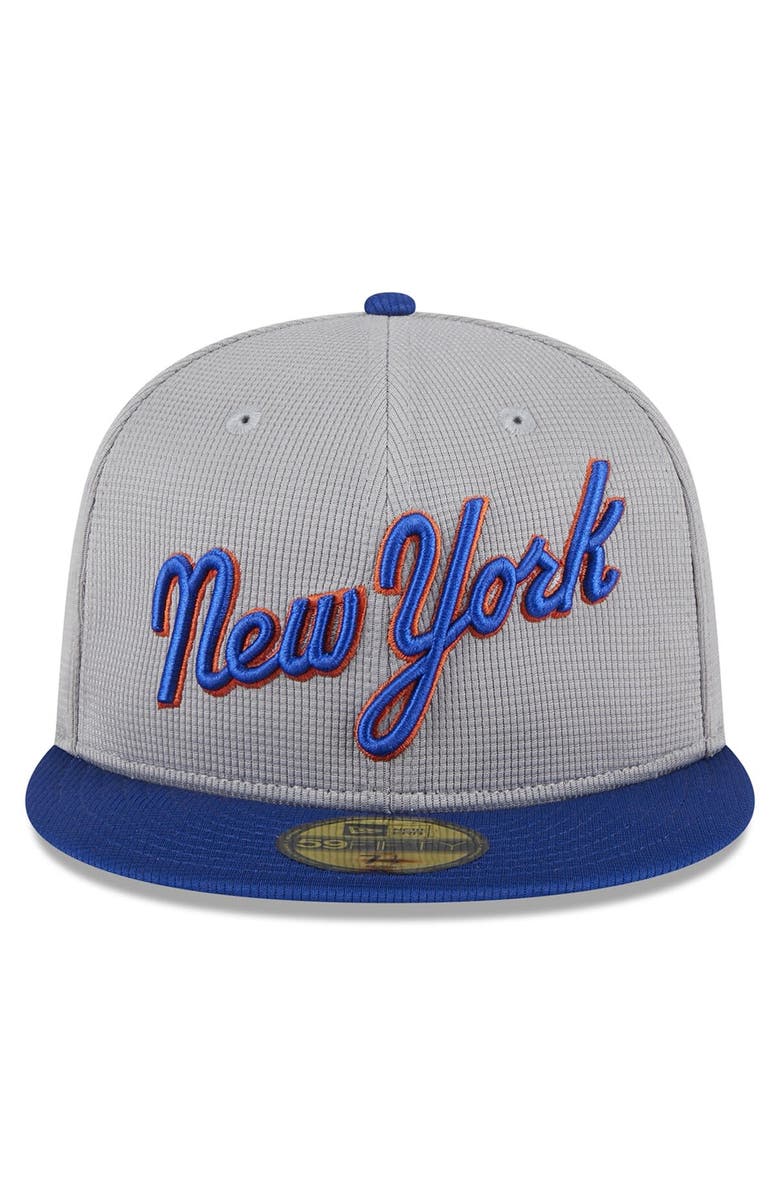 New Era Men's New Era  Gray New York Mets 2024 Batting Practice 59FIFTY Fitted Hat, Alternate, color, 