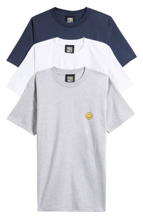 Market Smiley® Studios 3-pack Assorted Cotton T-shirts In Multi