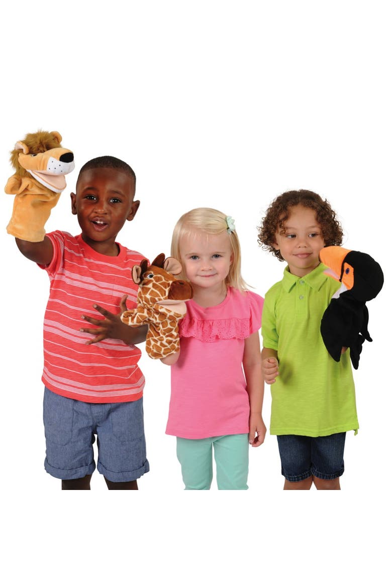 Safari Animal Puppets - Set of 6, Alternate, color, Multicolored