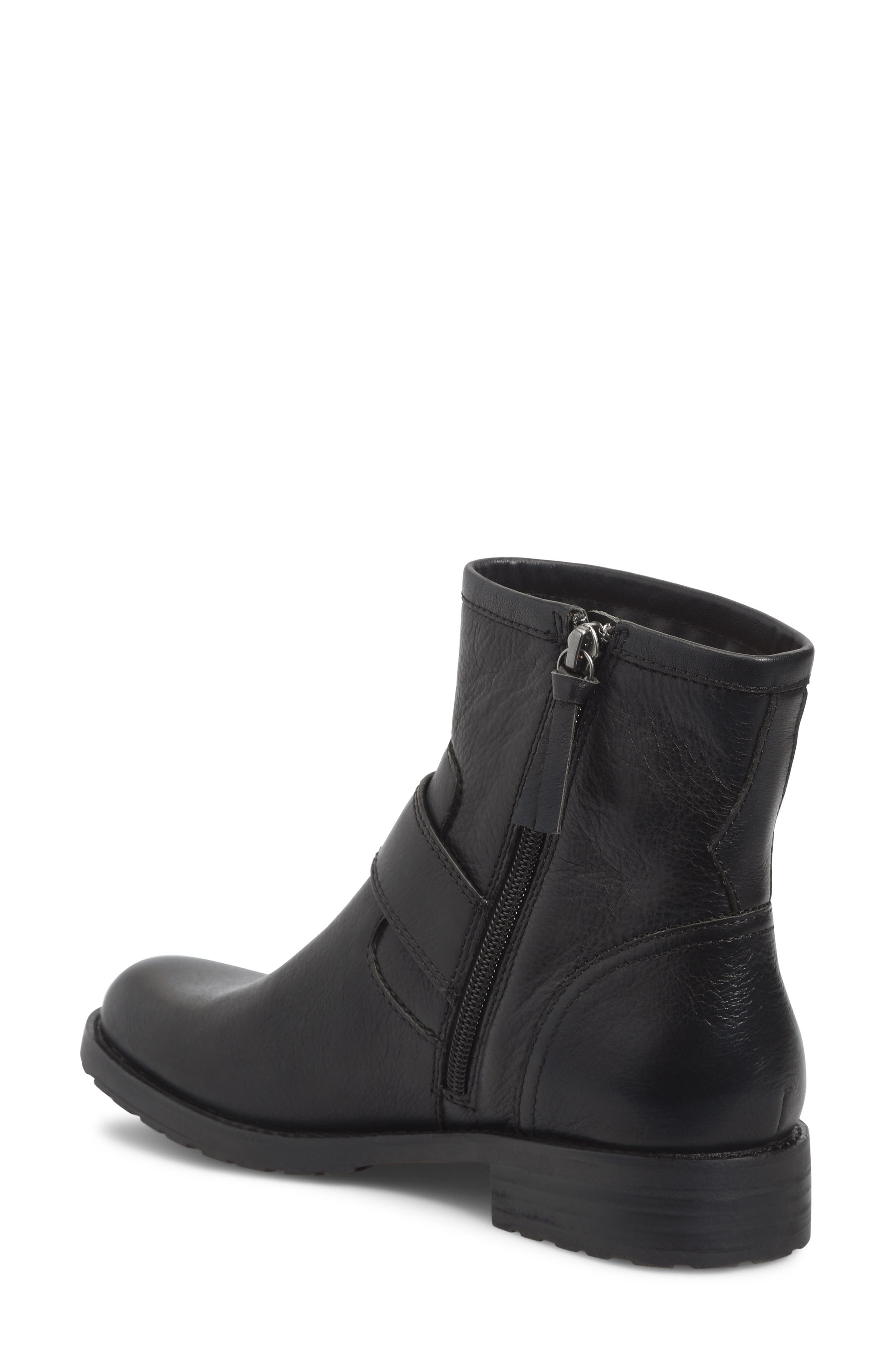 Söfft Brie Water Resistant Moto Bootie, Alternate, color, Black