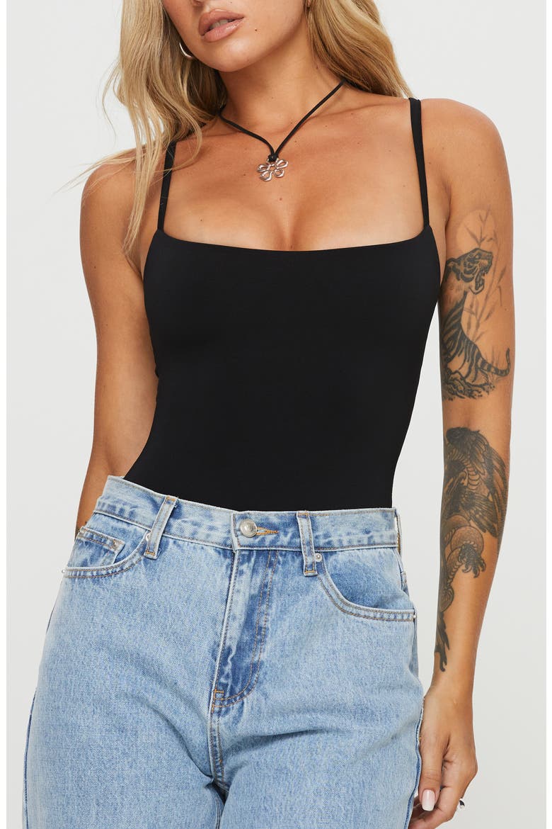 Off Stage Bodysuit, Main, color, BLACK