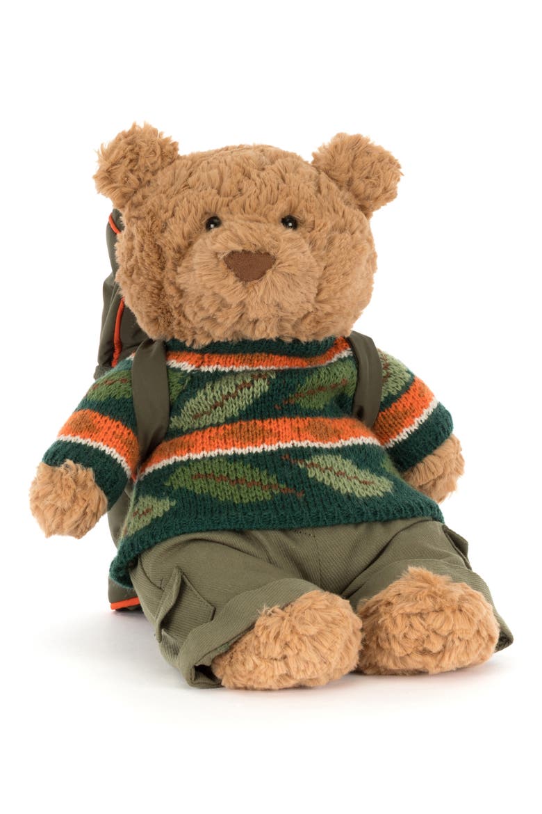 Bartholomew Bear Hiking Outfit Large Plushie, Main, color, BROWN