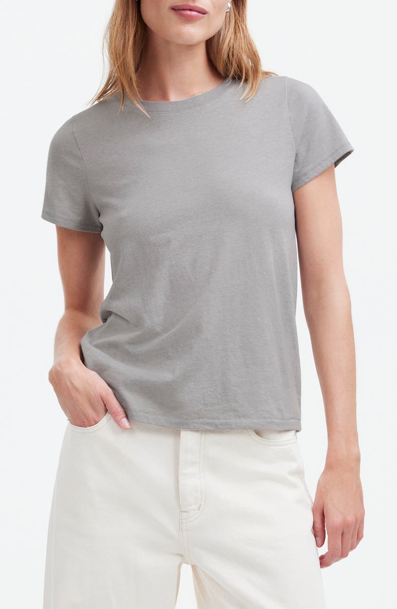 Madewell Vintage Northside Tee, Main, color, Light Hthr Grey