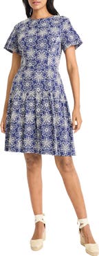 Maggy London Floral Short Sleeve Minidress