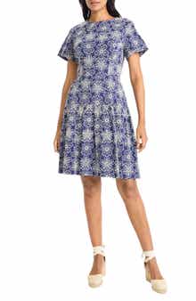 Maggy London Floral Short Sleeve Minidress