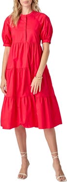 English Factory Puff Sleeve Dress