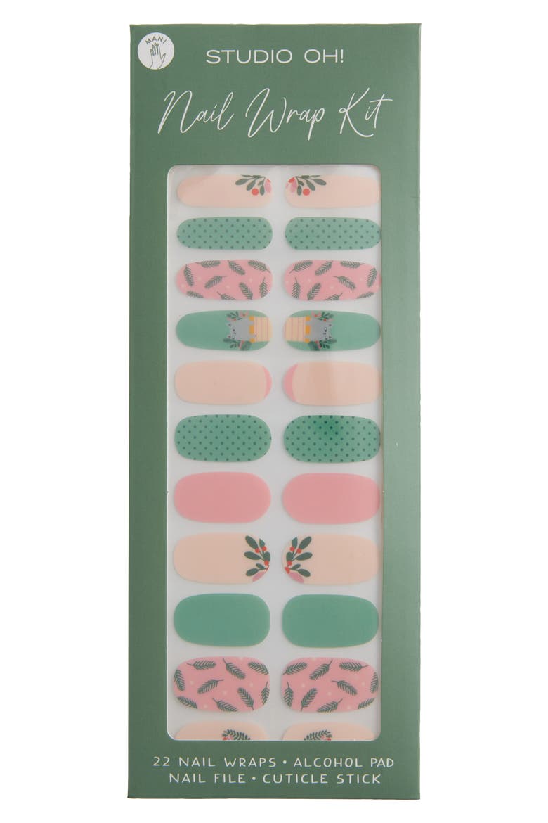 Festive Felines Nail Wrap Kit, Main, color, NO COLOR