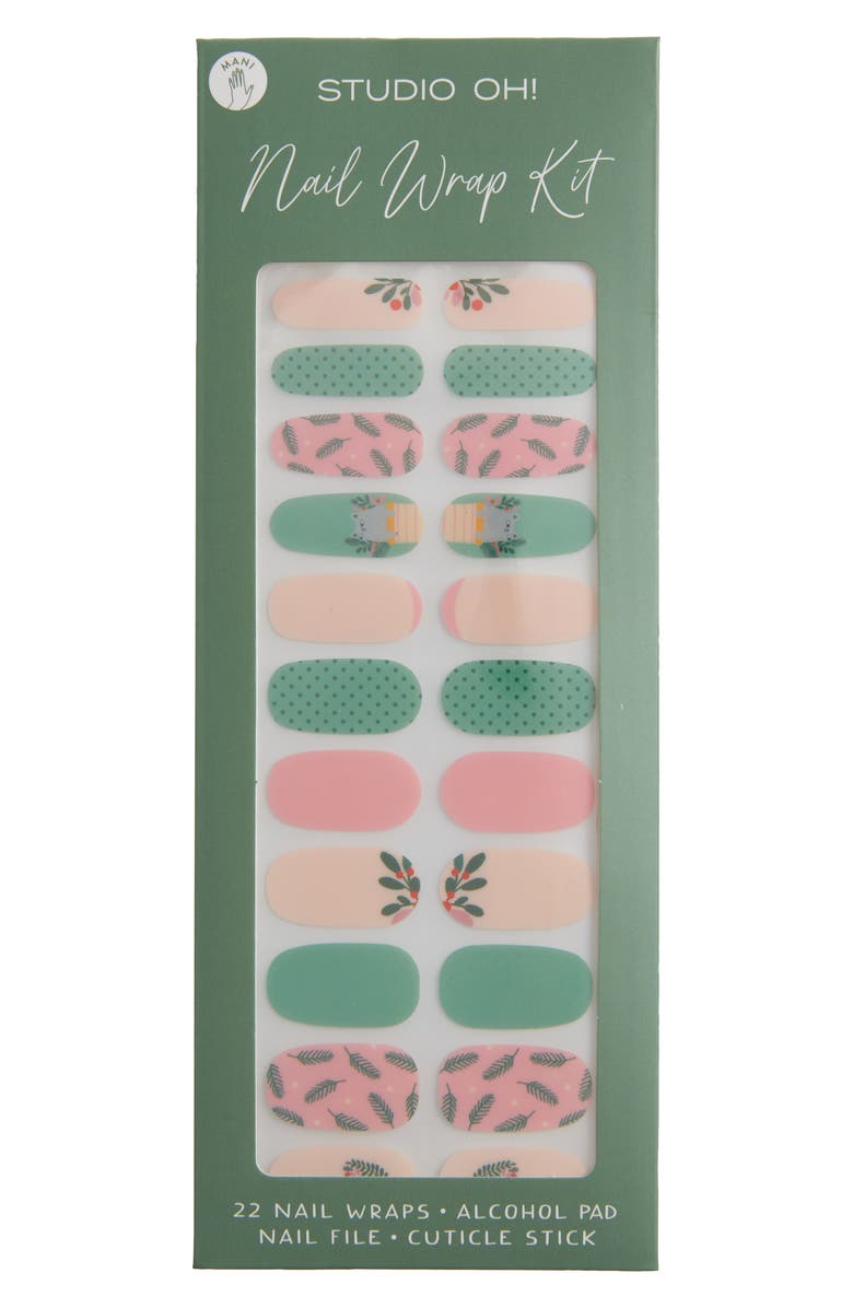 Studio OH! Festive Felines Nail Wrap Kit, Main, color, 