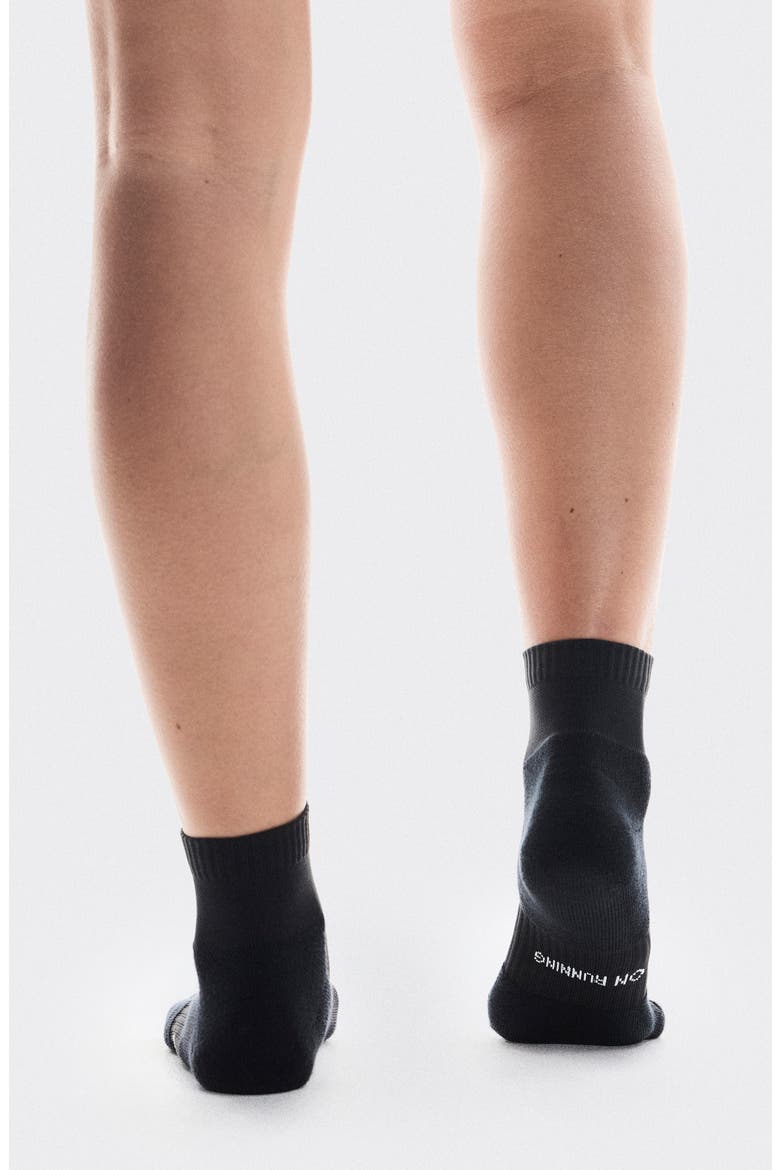 Core Mid 2-Pack Run Socks, Alternate, color, BLACK