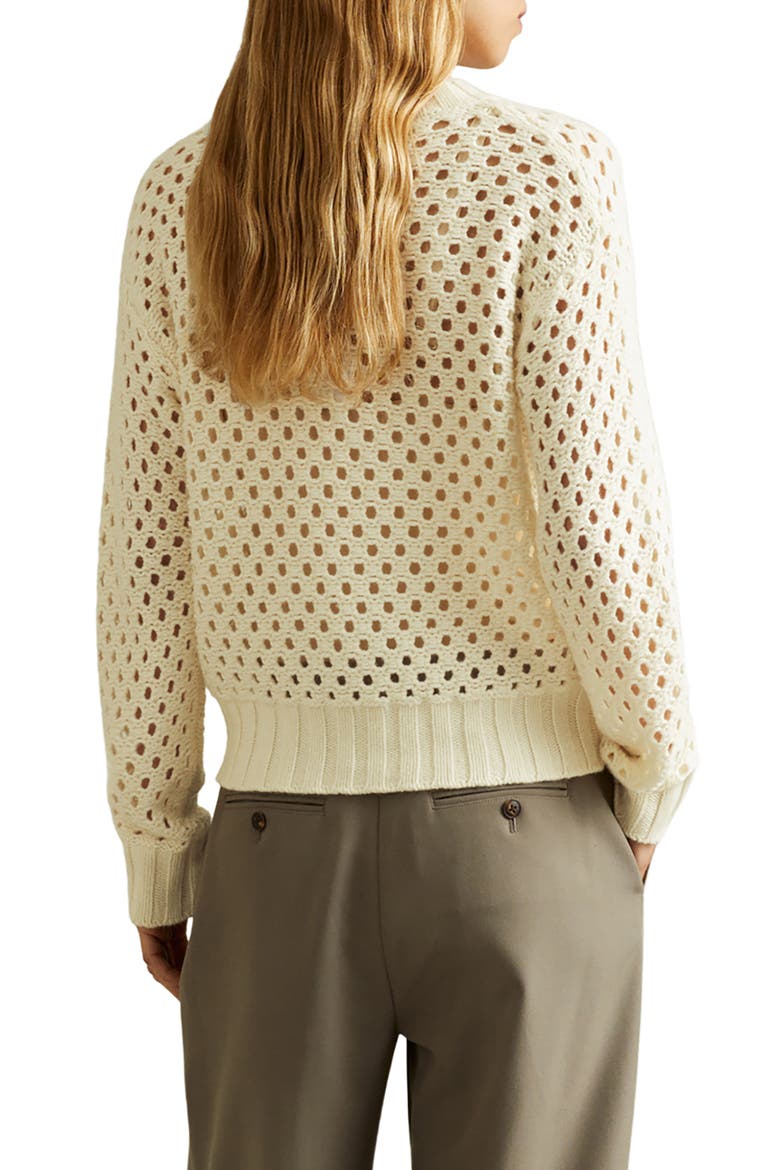Marie Mixed Stitch Sweater, Alternate, color, IVORY