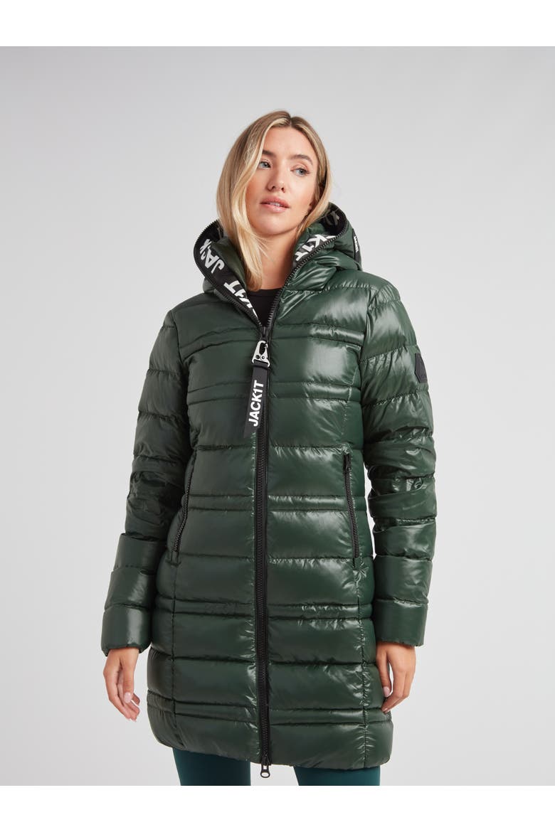 R4D Tramline Hooded Puffer Coat, Main, color, EMERALD/BLACK