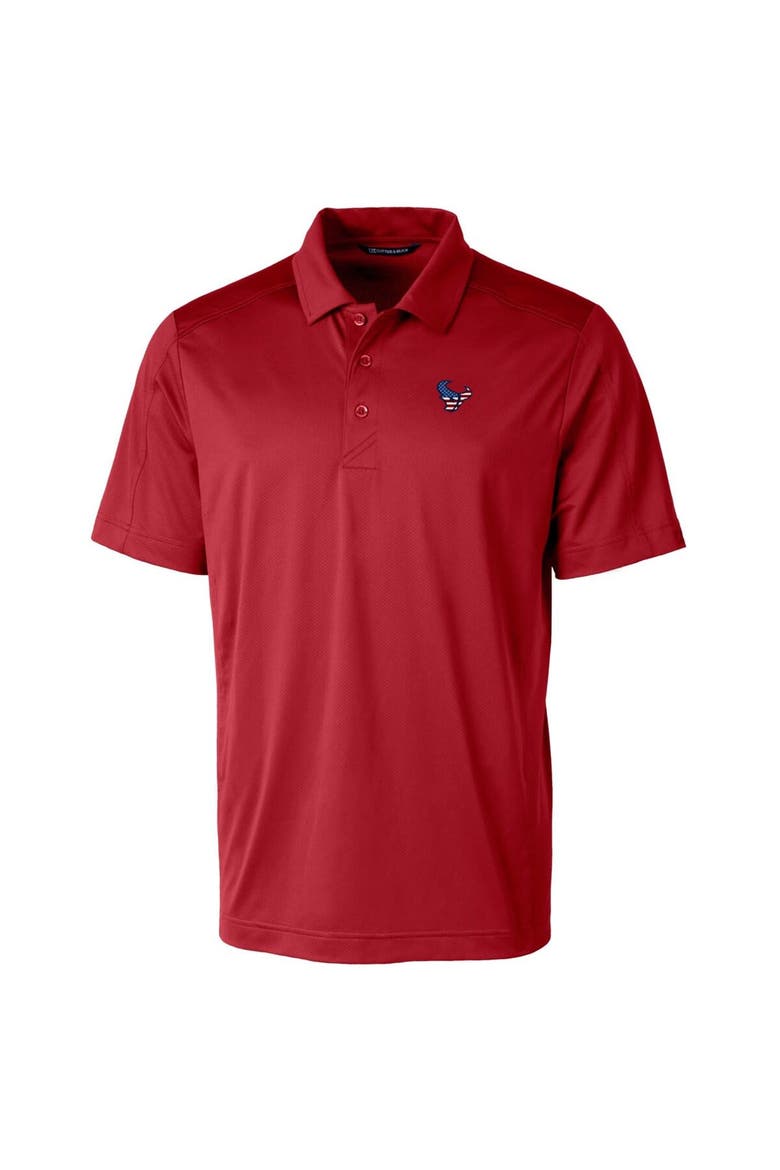 Men's Cutter & Buck Red Houston Texans Americana Big & Tall Prospect Textured Stretch Polo, Alternate, color, Cardinal