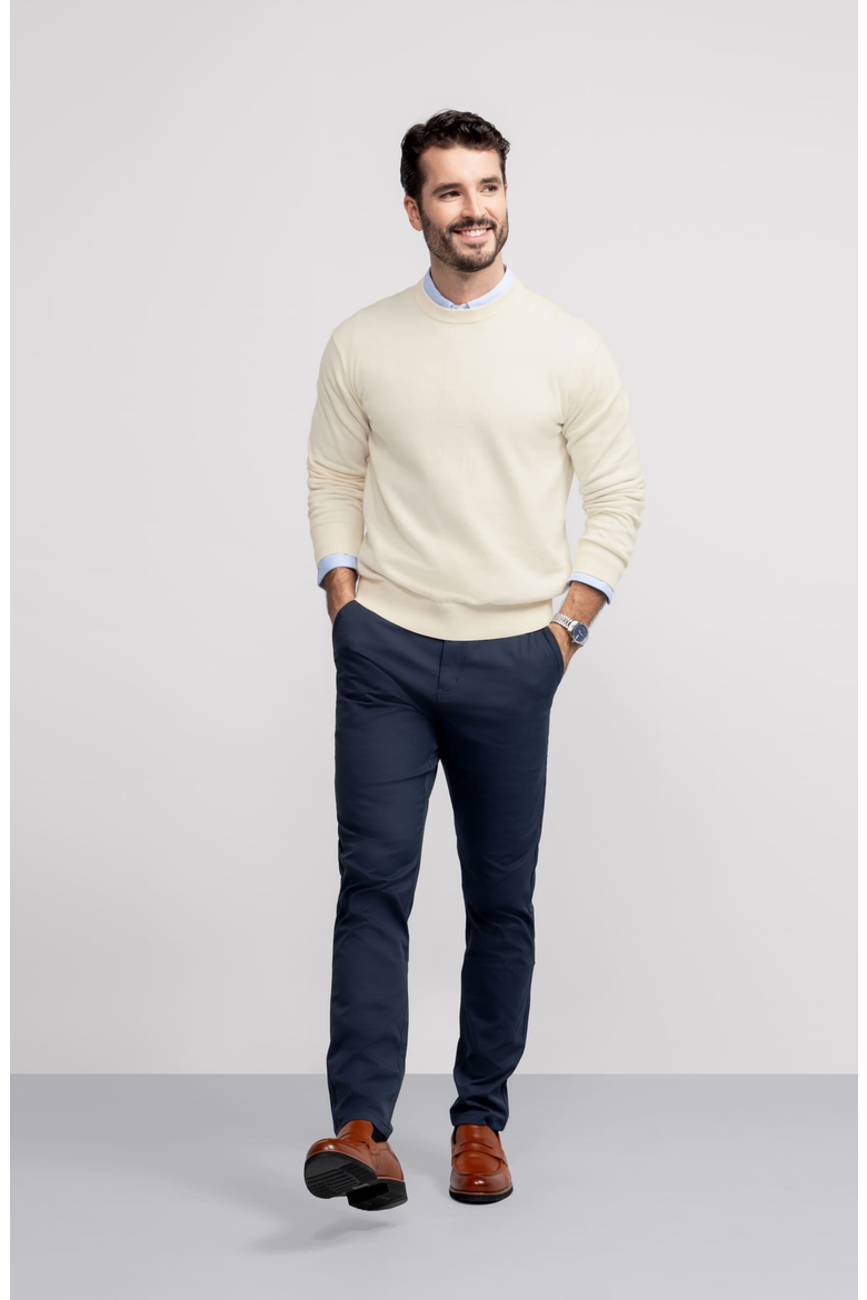 Anytime Crewneck Sweater, Alternate, color, Cream