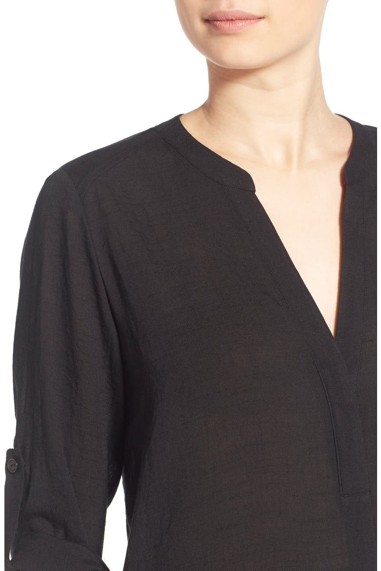 Woven Tunic, Alternate, color, JET BLACK