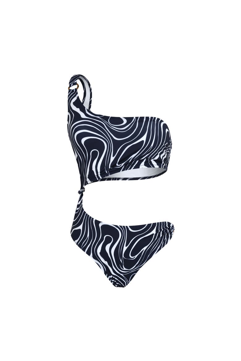 Women Asymmetric One-piece swimsuit Orcas, Main, color, navy