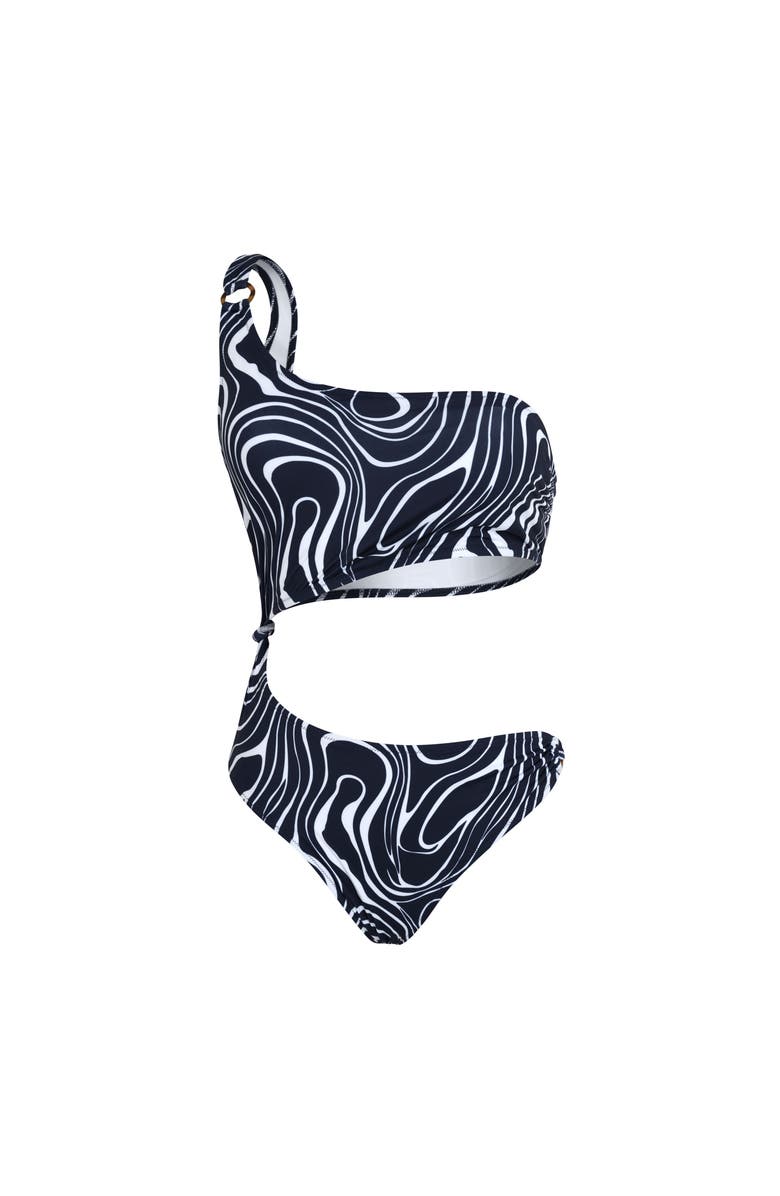 Vilebrequin Women Asymmetric One-piece swimsuit Orcas, Main, color, Navy