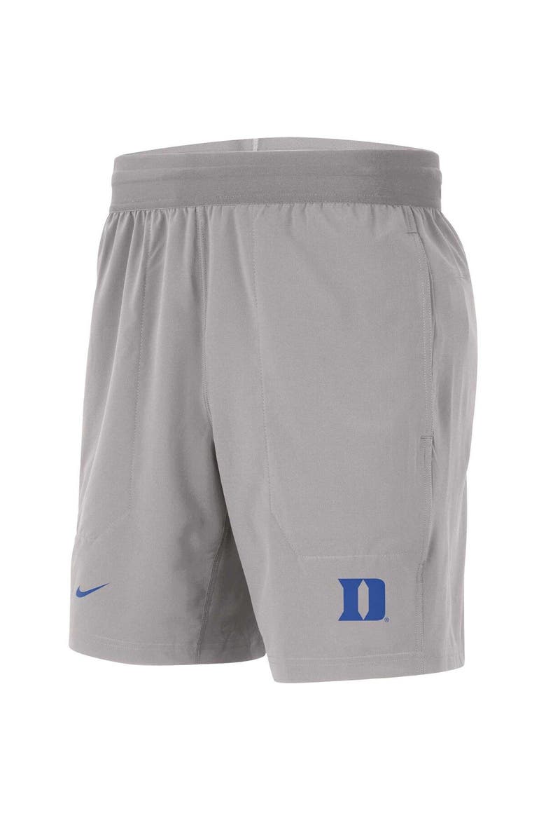 Men's Nike  Gray Duke Blue Devils Player Performance Shorts, Alternate, color, Gray