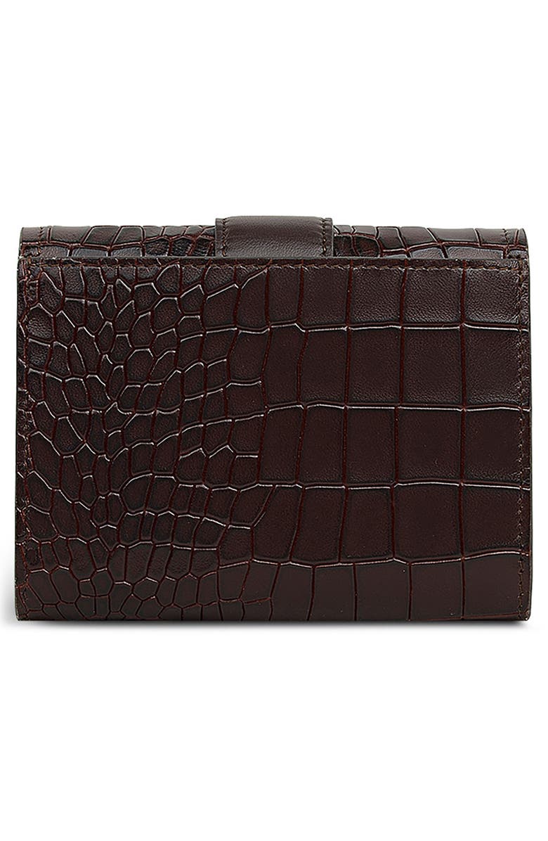 Radley Sloane Croc Embossed Leather Flapover Wallet, Alternate, color, 