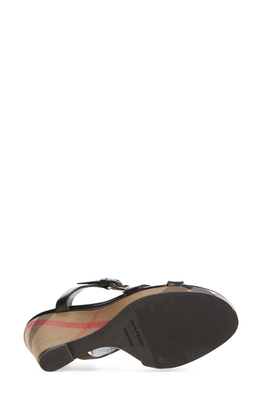 Burberry 'Rastrickson' Wedge Sandal, Alternate, color, 