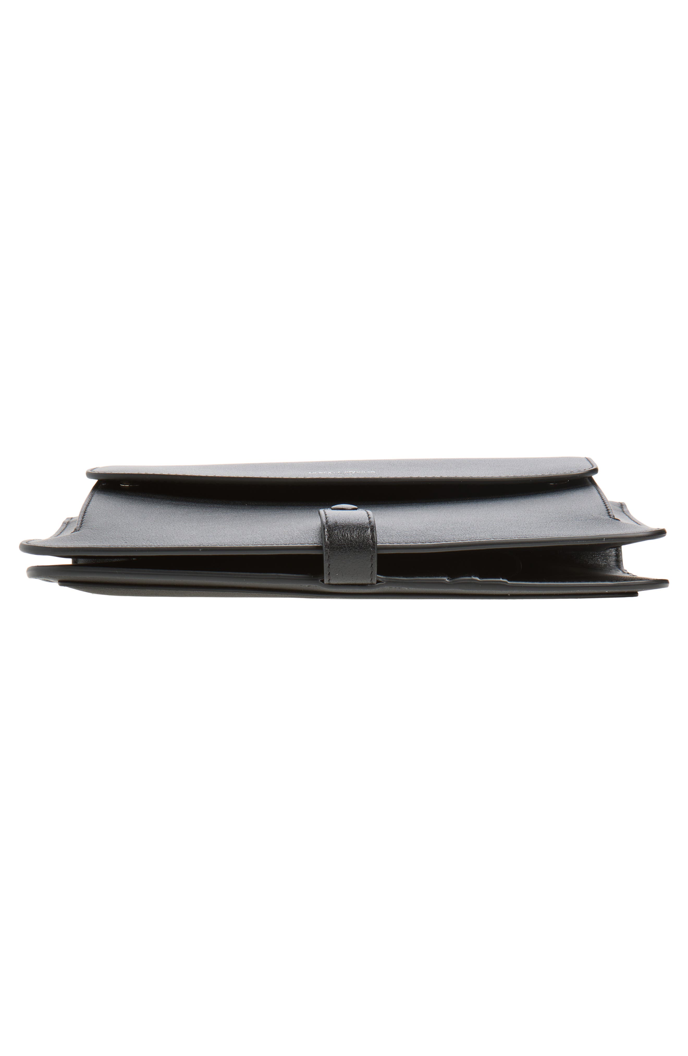 Calfskin Leather Wallet, Alternate, color, BLACK
