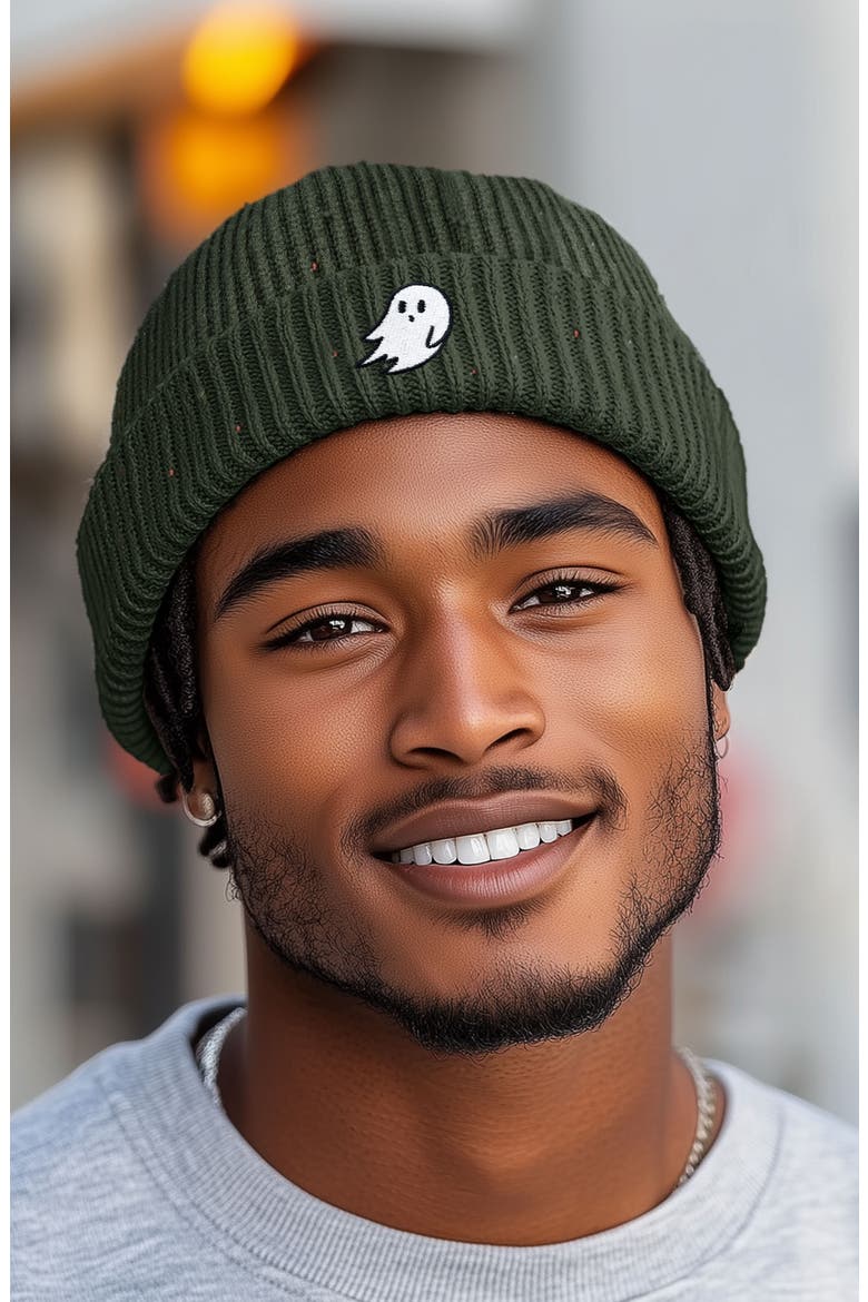Ghost Fishermans Beanie Knit Watch Cap, Alternate, color, Olive