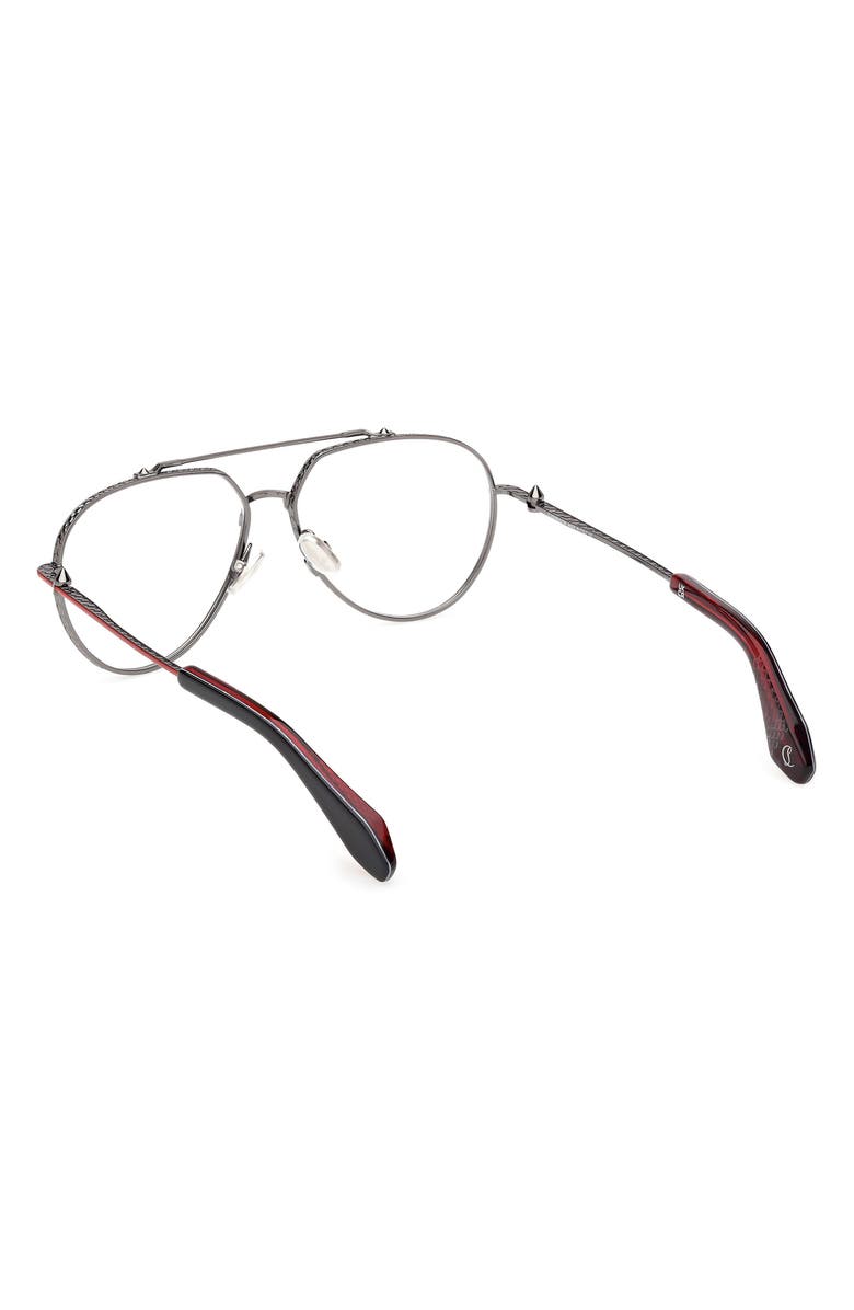 Christian Louboutin 57mm Pilot Optical Glasses, Alternate, color, 