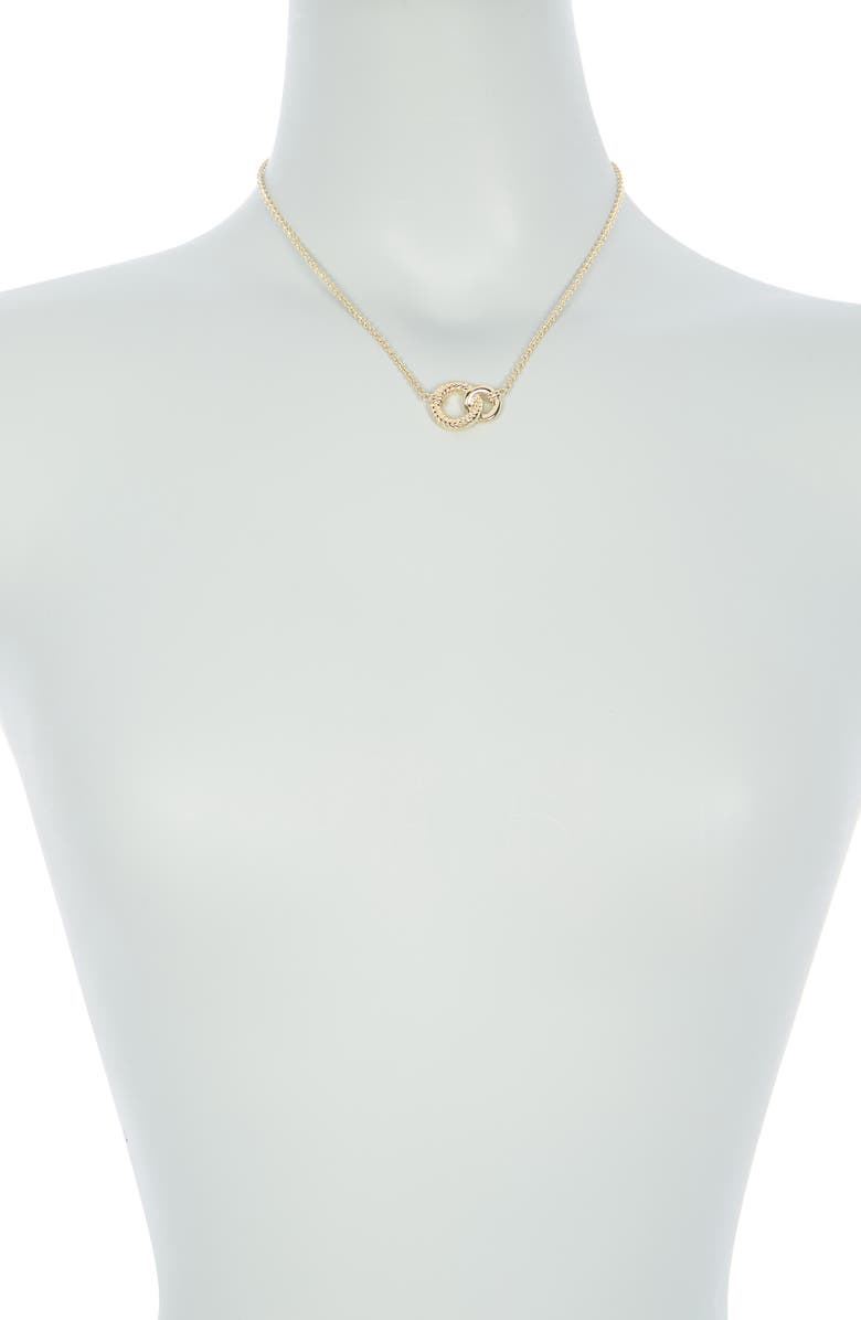 Judith Ripka 14k Gold Clad Double Loop Pendant Necklace, Alternate, color,