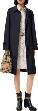 Burberry Long Belted Nylon Tickhill Car Coat
