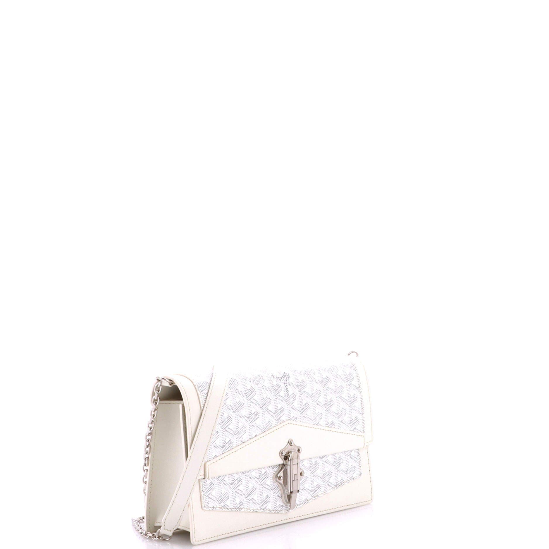 Duchesse Marie-Caroline Bag Coated Canvas Small, Alternate, color, White